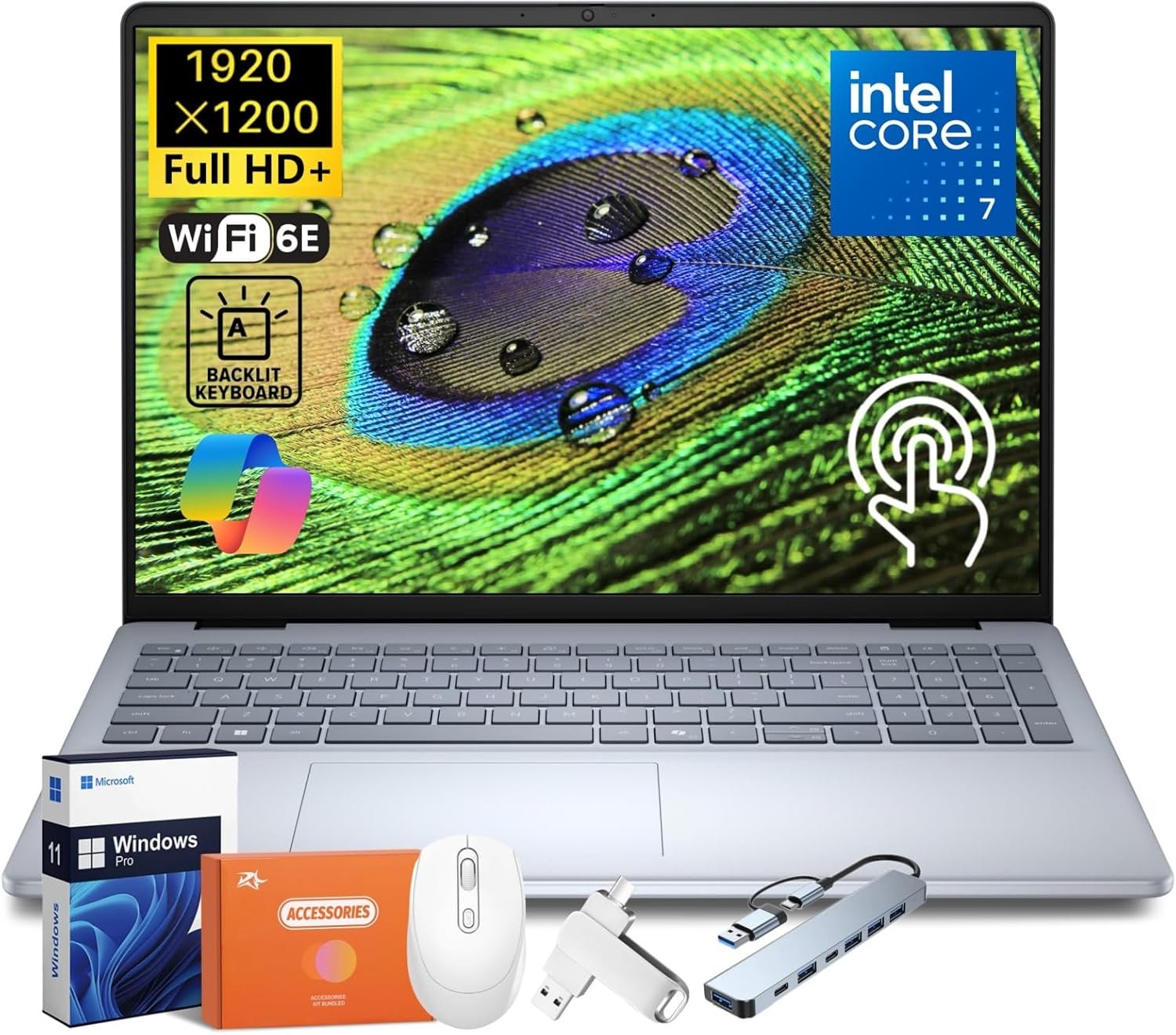 Dell 2025 Inspiron 16 5640 Touchscreen Business Laptop