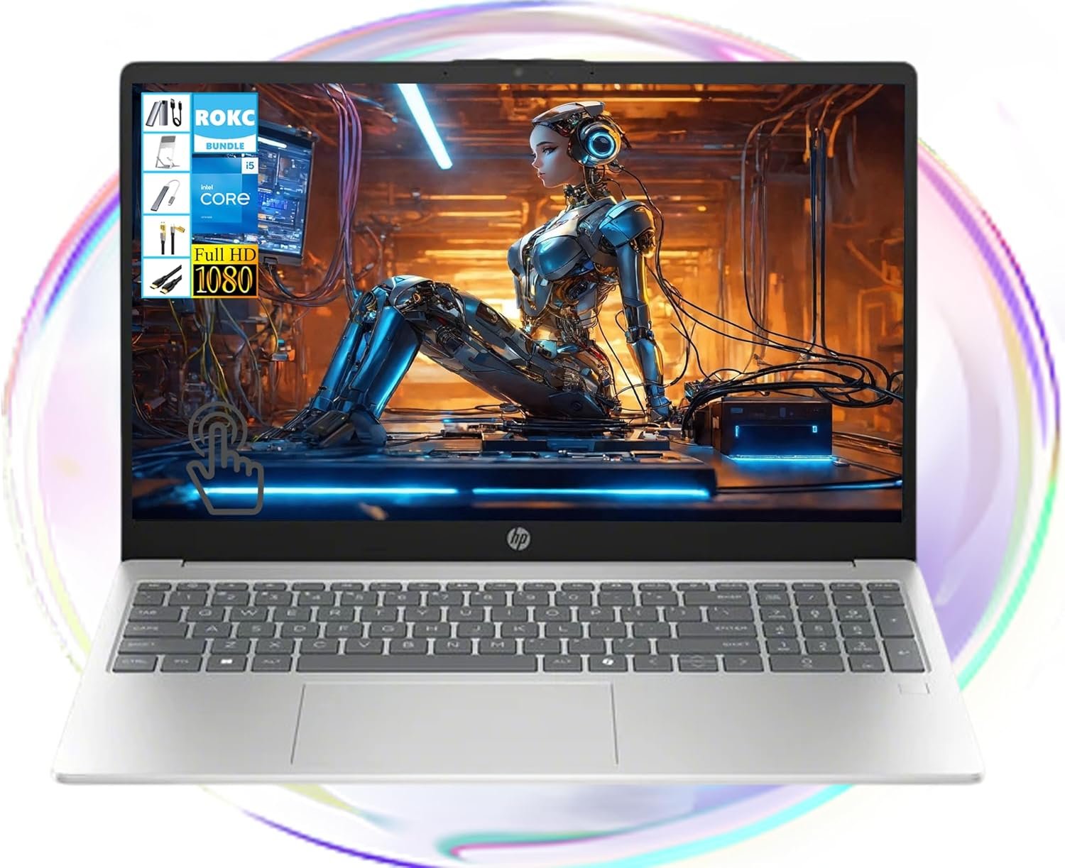 HP Pavilion 15.6 FHD Touch Screen 2025 Upgraded Laptop Computer